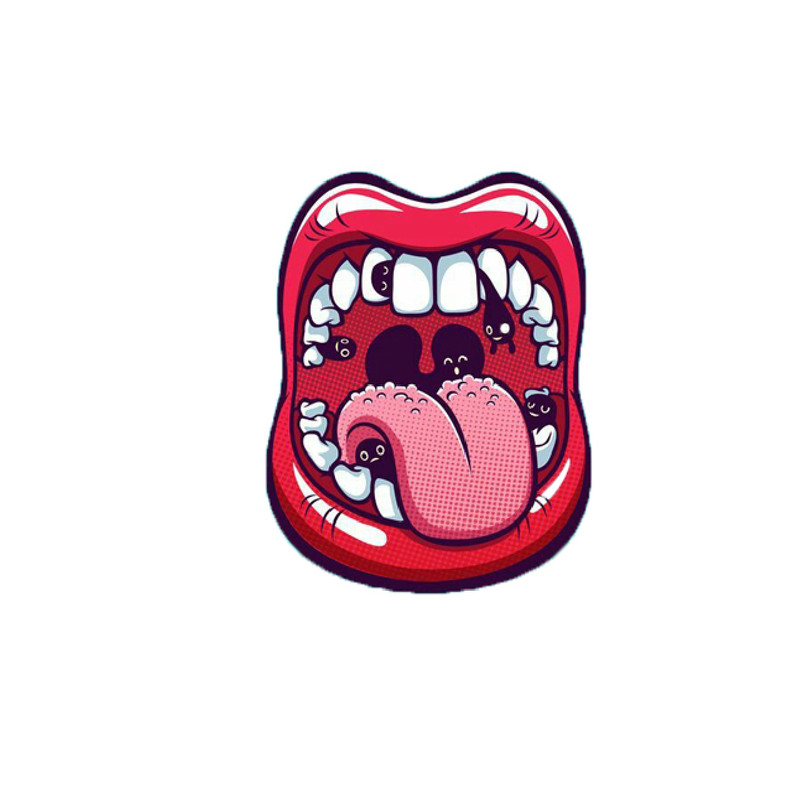 استیکر لپ تاپ طرح لب کد 1