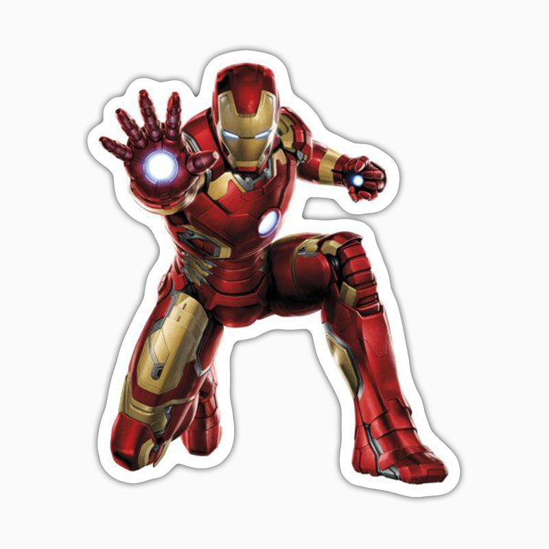 استیکر لپ تاپ و موبایل بووم طرح Marvel مدل Iron Man کد UV071