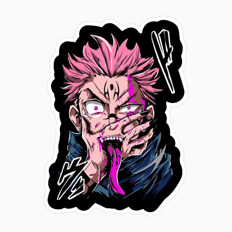 استیکر لپ تاپ و موبایل بووم طرح انیمه Jujutsu Kaisen مدل Sukuna کد MD57