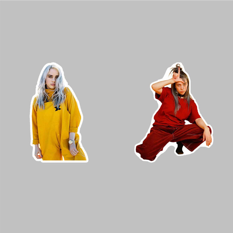 استیکر لپ تاپ کارنیکا طرح بیلی آلیش مدل Billie Eilish-2222288 مجموعه 2 عددی