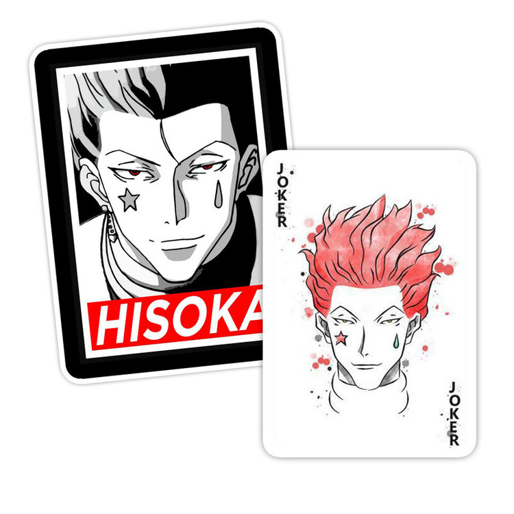 استیکر لپ تاپ و موبایل گوفی طرح انیمه هانترxهانتر مدل Hisoka مجموعه 2 عددی