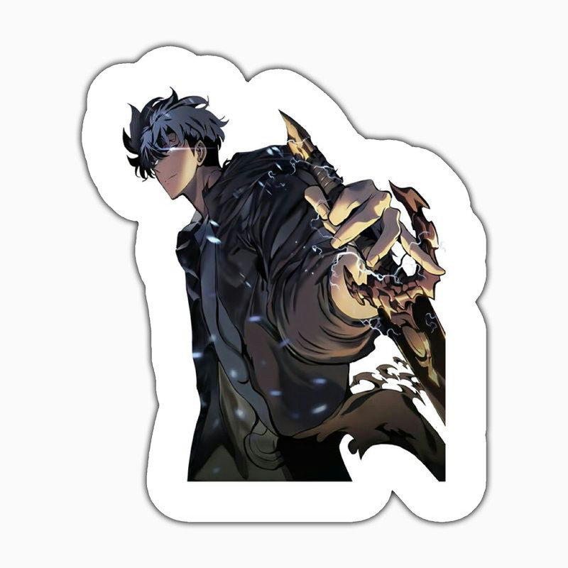 استیکر لپ تاپ و موبایل بووم طرح Anime Solo Leveling مدل  Lord Jingwoo کد PS59