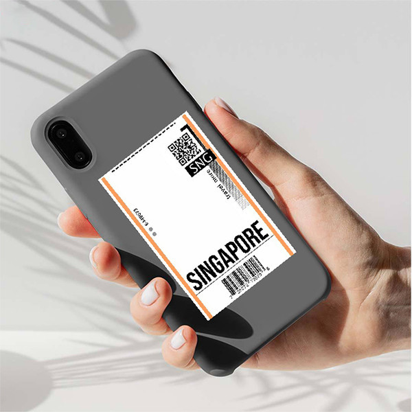 استیکر لپ تاپ مارکت میکس طرح تیکت سنگاپور Singapore ticket کد 1127MMIX