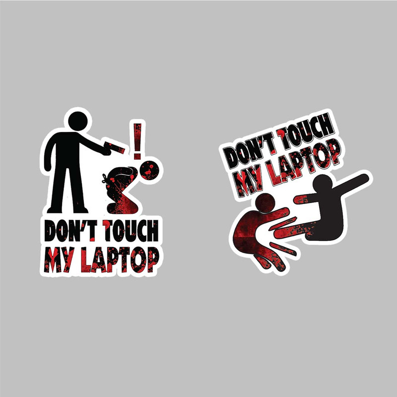 استیکر لپ تاپ کارنیکا طرح به لپ تاپ من دست نزن مدل Don’t Toch My Laptop-2222006 مجموعه 2 عددی