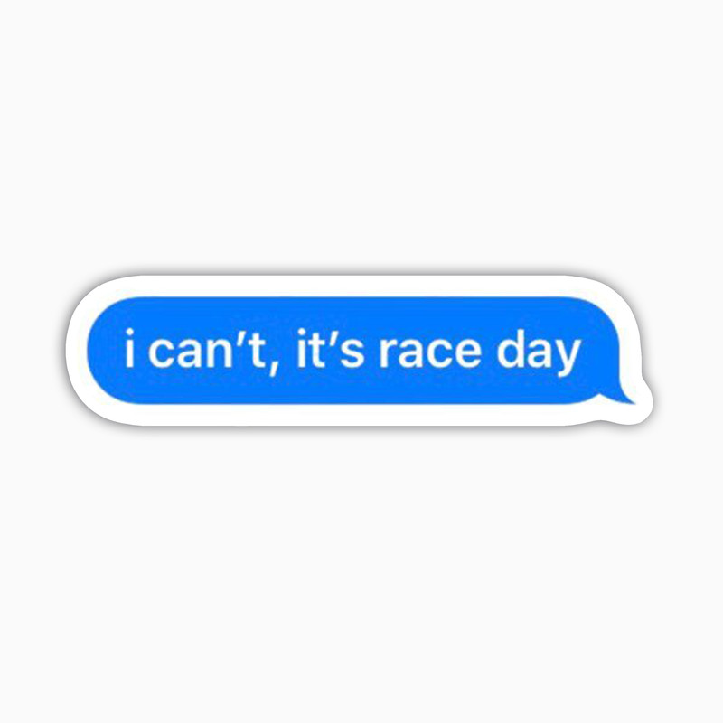 استیکر لپ تاپ بووم طرح نوشته مدل I Can't It's Race Day کد JC50