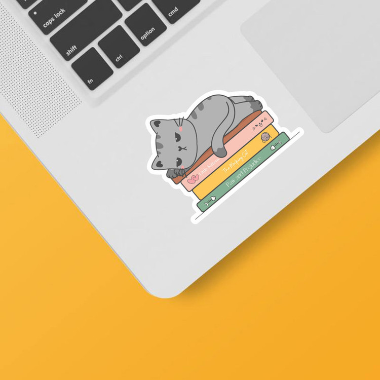 استیکر لپ تاپ و موبایل بووم طرح کتاب کد 211