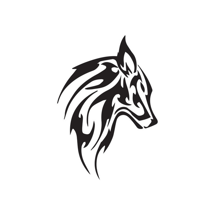 استیکر لپ تاپ طرح Wolfy کد 01