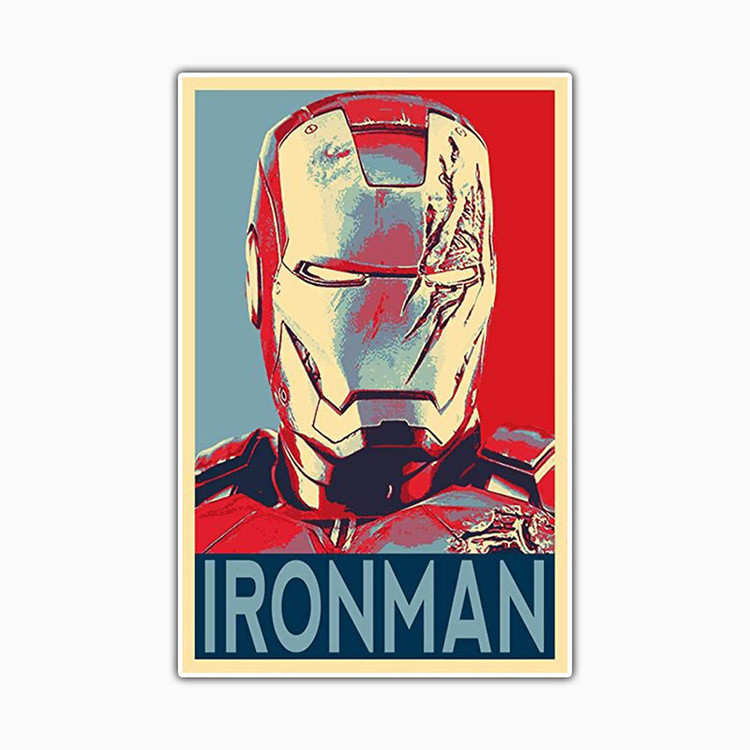 استیکر لپ تاپ و موبایل بووم طرح Iron Man مدل RB کد FR29