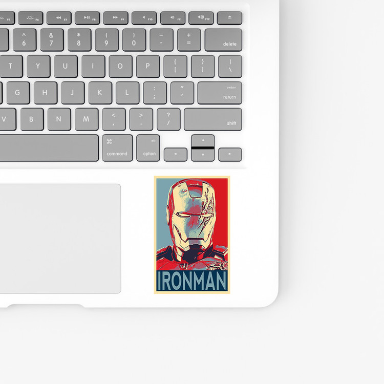 استیکر لپ تاپ و موبایل بووم طرح Iron Man مدل RB کد FR29