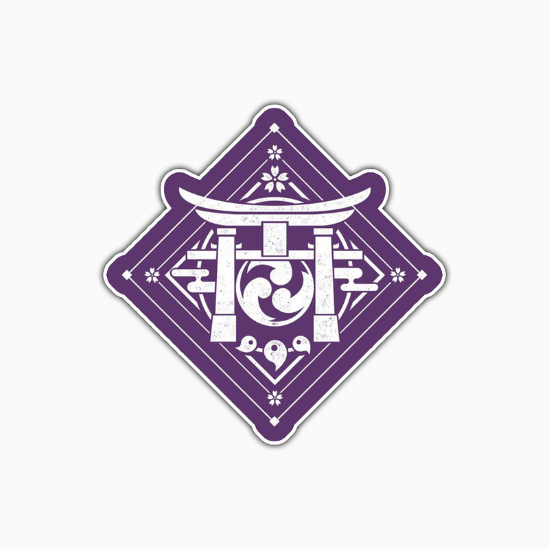 استیکر لپ تاپ و موبایل بووم طرح Anime Genshin Impact کد PS81