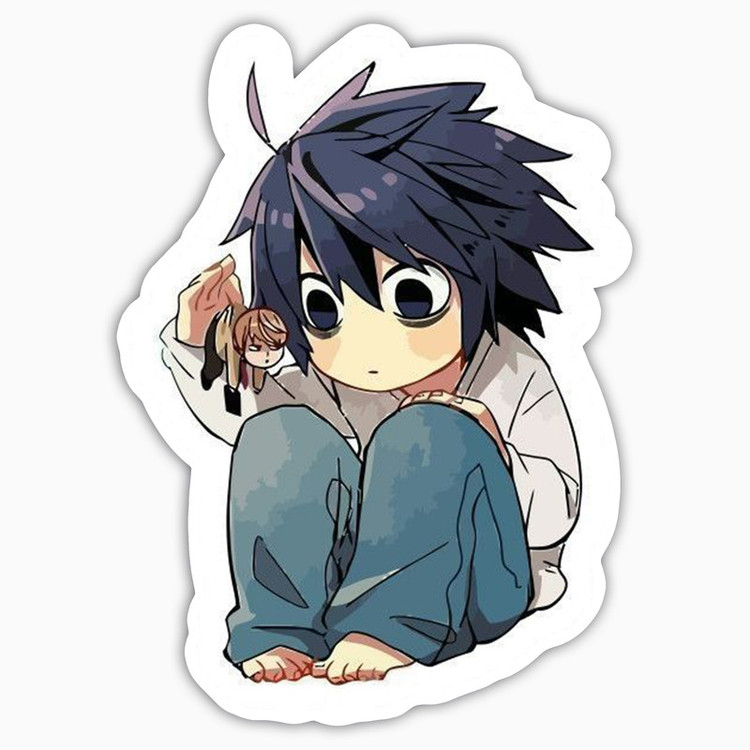 استیکر لپ تاپ و موبایل بووم طرح انیمه death note مدل L کد NY13