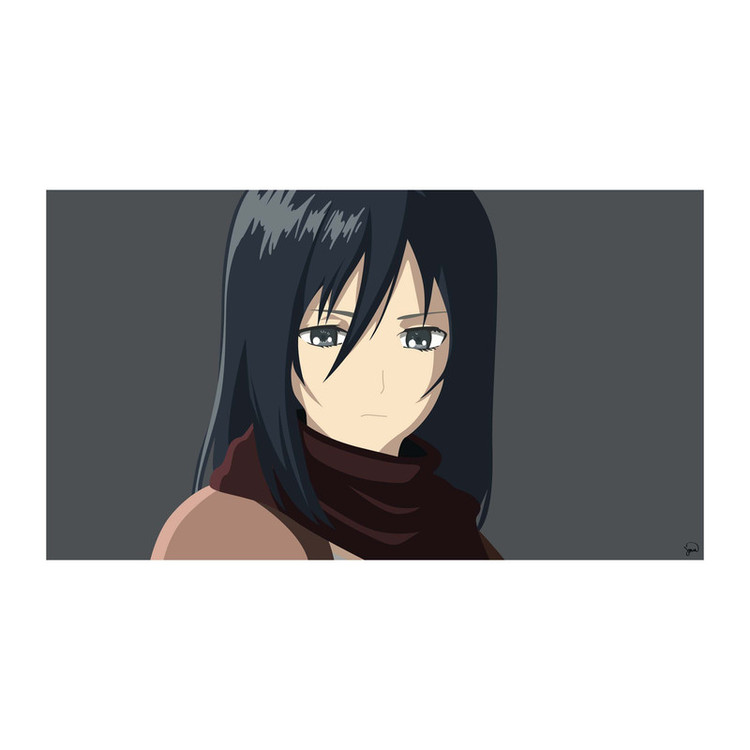 استیکر لپ تاپ و موبایل مدل انیمه طرح حمله به تایتان میکاسا آکرمن Attack on Titan Mikasa Ackerman کد 4628