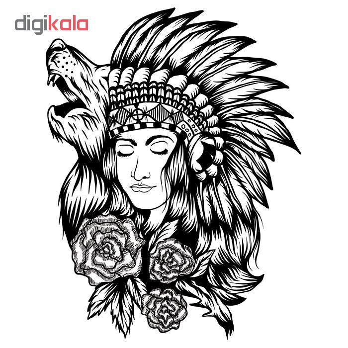 استیکر لپ تاپ طرح Mohicans کد 01