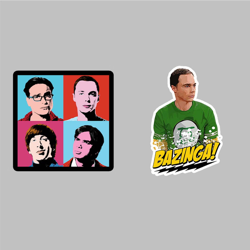 استیکر لپ تاپ کارنیکا طرح بینگ بنگ تئوری مدل Bing Bang Theory-2222265 مجموعه 2 عددی