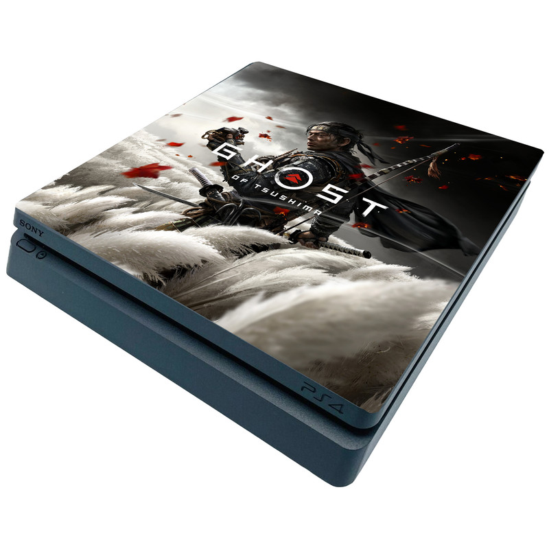برچسب کنسول پلی استیشن 4 اسلیم مدل بازی ghost of Tsushima 4k کد 649