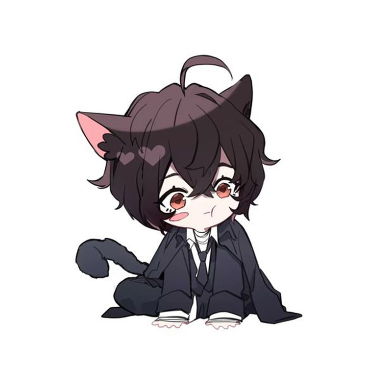 استیکر لپ تاپ و موبایل مدل انیمه طرح سگ‌های ولگرد بانگو اوسامو دازای Bungo Stray Dogs Osamu dazai کد 336