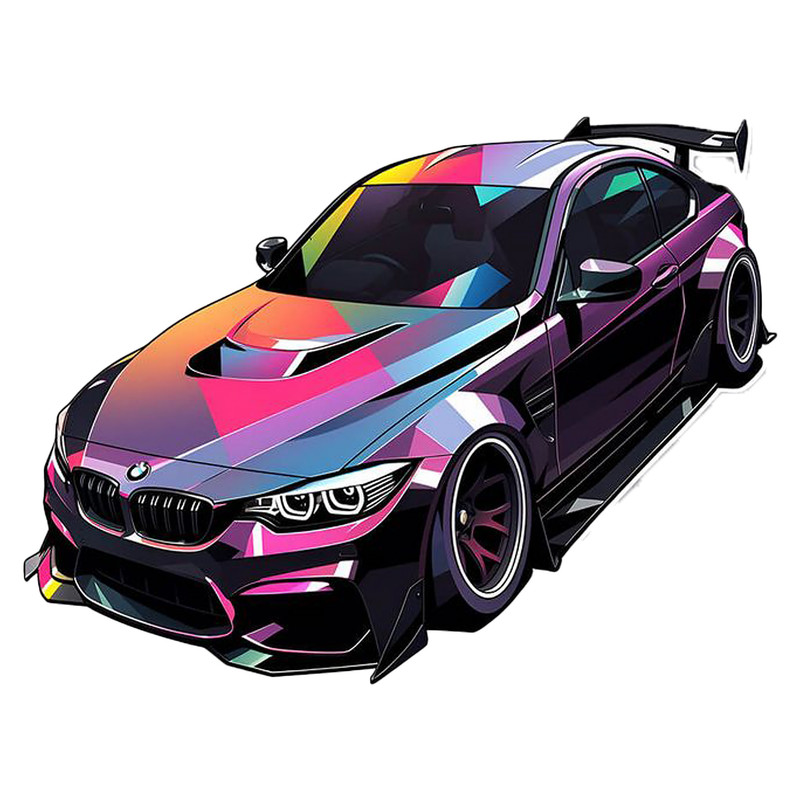 استیکر لپ تاپ و گوشی مدل BMW کد 3690
