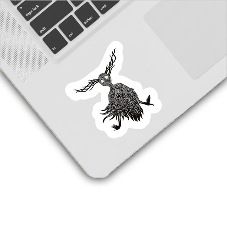 استیکر لپ تاپ و موبایل گوفی طرح پشت حصار باغ کد 3739 مجموعه 4 عددی