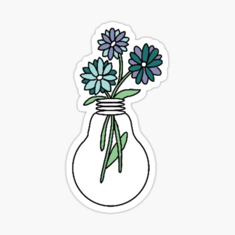 استیکر لپ تاپ طرح لامپ کد 2450
