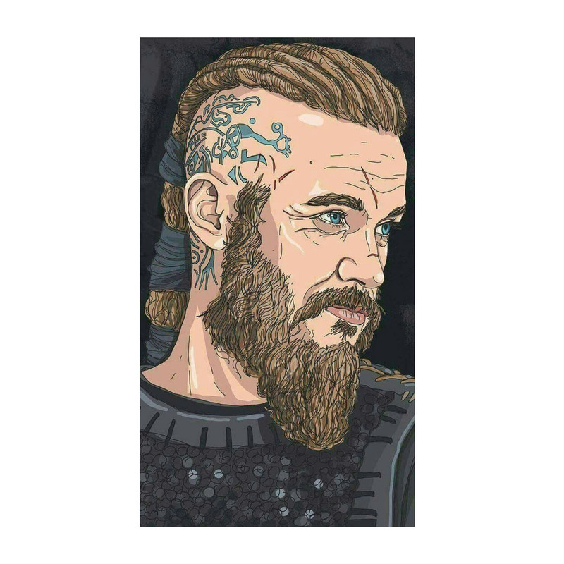 استیکر لپ تاپ و موبایل مدل سریال طرح وایکینگ ها رگنار Vikings Ragnar کد 3554