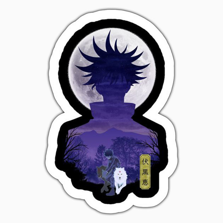 استیکر لپ تاپ و موبایل بووم طرح انیمه Jujutsu Kaisen مدل Megumi کد MD80