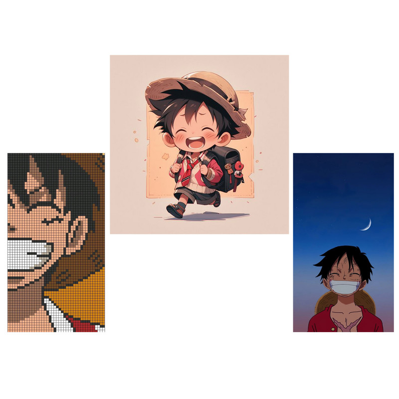 استیکر لپ تاپ و موبایل مدل انیمه طرح one piece monkey D luffy کد 864