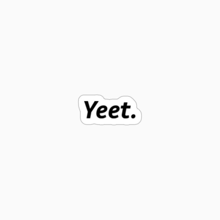 استیکر لپ تاپ و موبایل بووم طرح نوشته مدل Yeet کد BM30