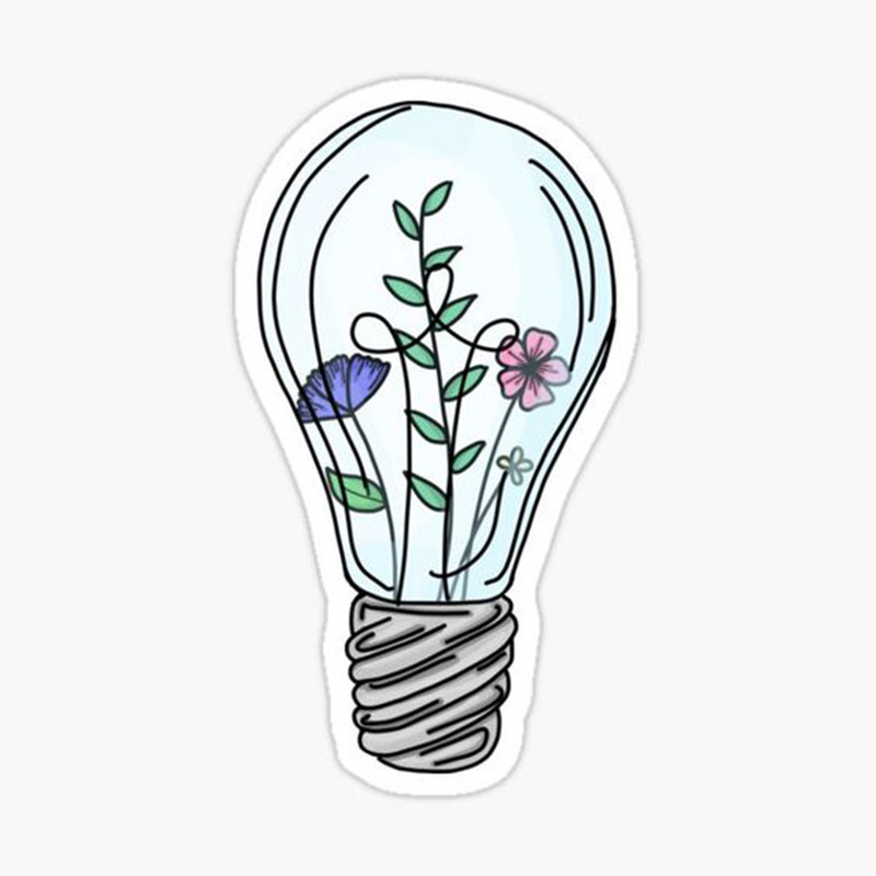استیکر لپ تاپ طرح لامپ کد 2400