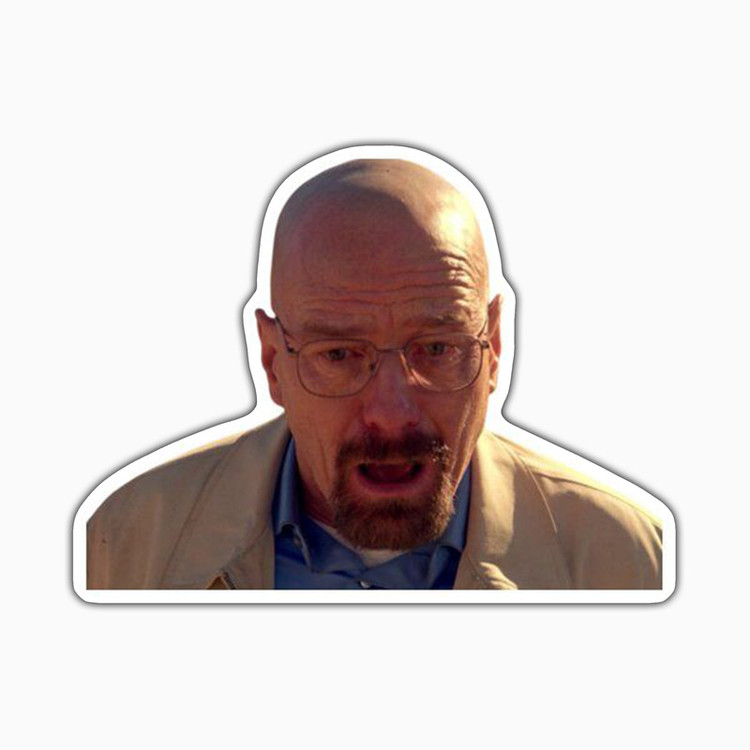 استیکر لپ تاپ و موبایل بووم طرح Walter White مدل Panic کد WR22