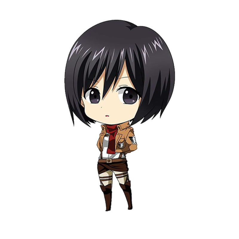 استیکر لپ تاپ بادکنک آبی طرح Attack On Titan مدل Mikasa