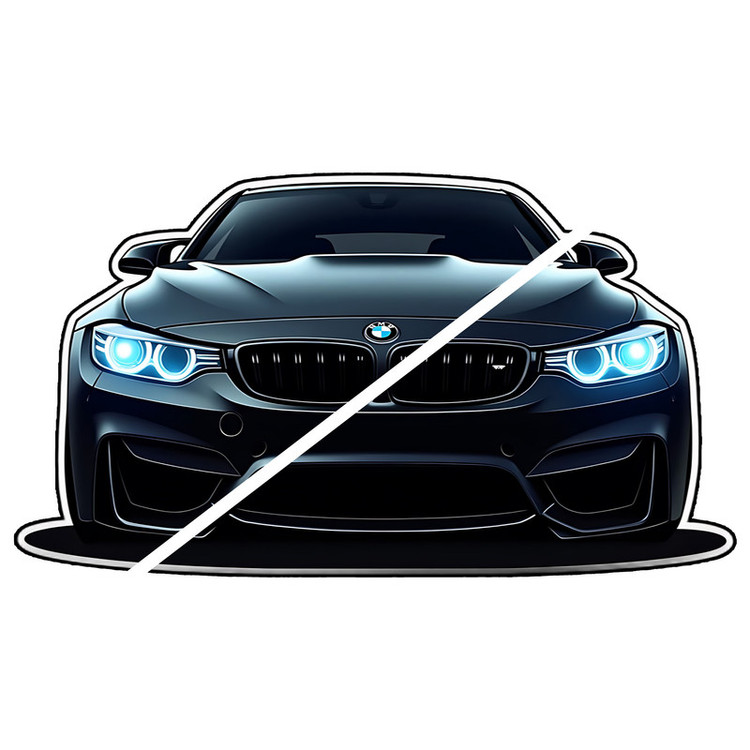 استیکر لپ تاپ طرح ماشین BMW کد 43901