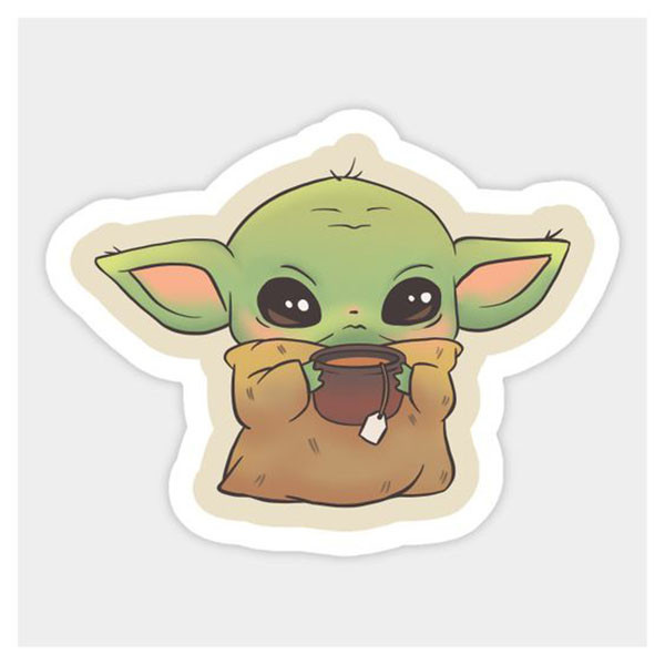 استیکر موبایل و لپ تاپ طرح YODA کد 009