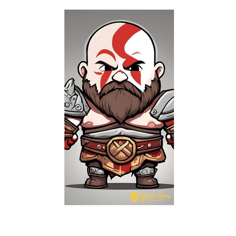 استیکر لپ تاپ و موبایل مدل بازی طرح خدای جنگ کریتوس god of war Kratos کد 2120