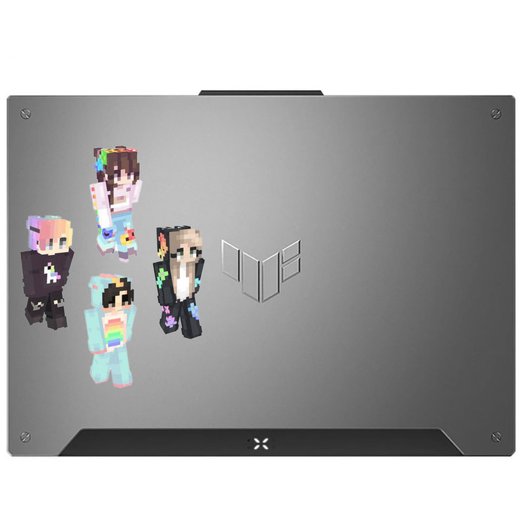 استیکر لپتاپ طرح ماینکرفتی کد MC03 مجموعه 4 عددی