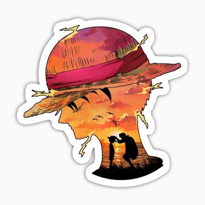 استیکر لپ تاپ و موبایل بووم طرح Luffy کد NY19