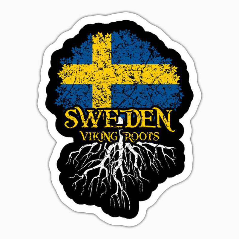 استیکر لپ تاپ و موبایل بووم طرح سریال Vikings مدل Swedish کد LB46