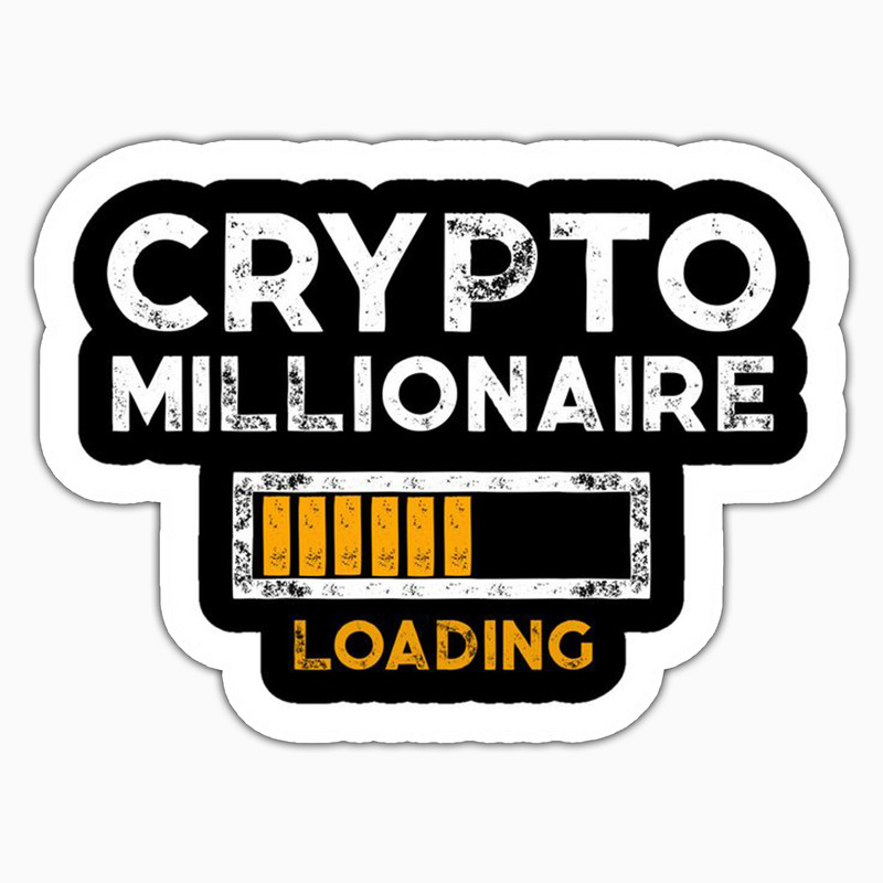 استیکر لپ تاپ و موبایل بووم طرح کریپتو میلیونر کد ET22