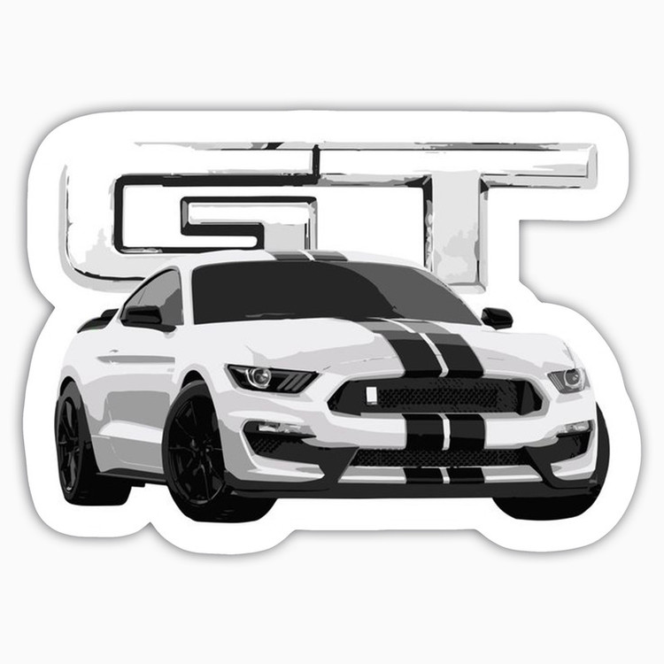 استیکر لپ تاپ بووم طرح ماشین مدل Mustang GT bw کد KT51