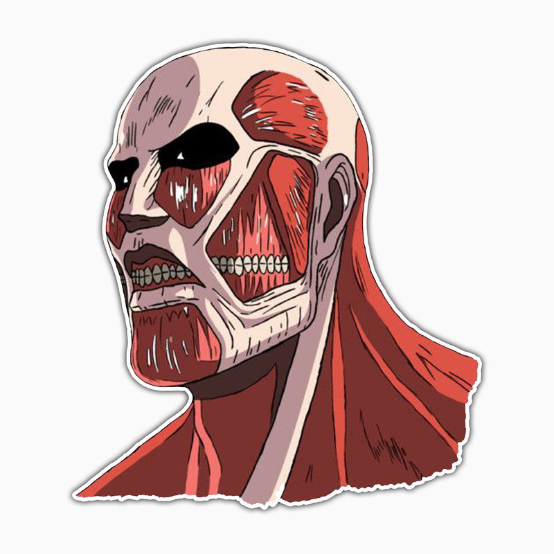 استیکر لپ تاپ و موبایل بووم طرح Anime Attack On Titan کد TR03