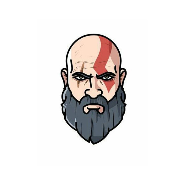 استیکر لپ تاپ و موبایل مدل بازی طرح خدای جنگ کریتوس god of war Kratos کد 2118