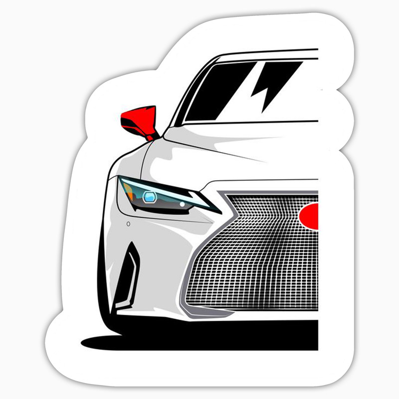 استیکر لپ تاپ و موبایل بووم طرح ماشین مدل Lexus LS کد LA79