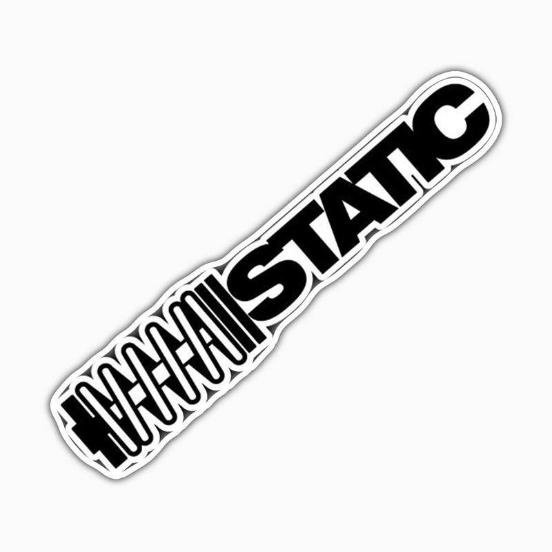 استیکر لپ تاپ و موبایل بووم طرح نوشته مدل Static کد ZX031