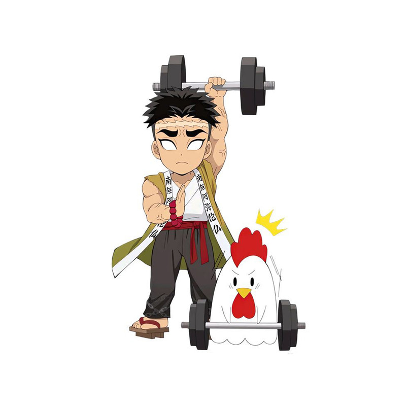 استیکر لپ تاپ و موبایل مدل انیمه طرح شیطان کش گیومی هیمجیما demon slayer Gyomei Himejima کد 839