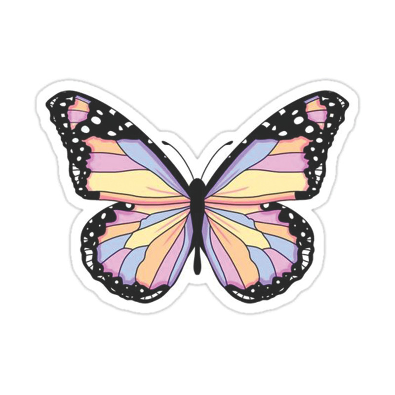 استیکر لپ تاپ طرح پروانه کد 2576