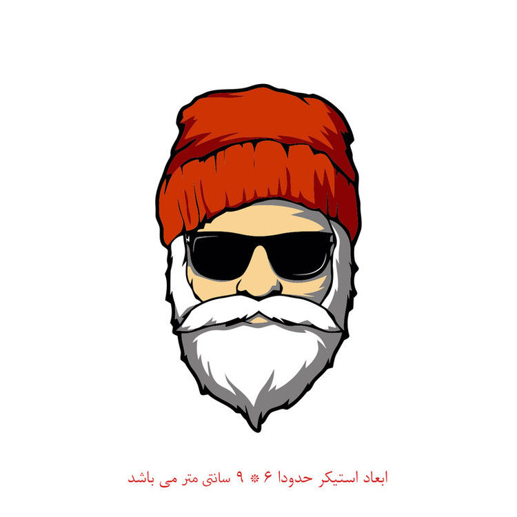 برچسب لپ تاپ طرح بابا نوئل کریسمس کد 1903