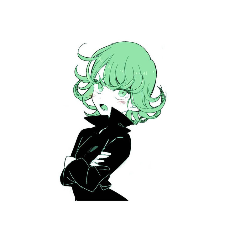 استیکر لپ تاپ و موبایل مدل انیمه طرح مرد تک مشتی تاتسوماکی One Punch Man tatsumaki کد 3850