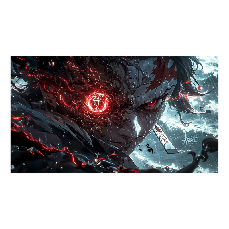 استیکر لپ تاپ و موبایل مدل انیمه طرح شیطان کش موزان کیبوتسوجی demon slayer Muzan Kibutsuji کد 787