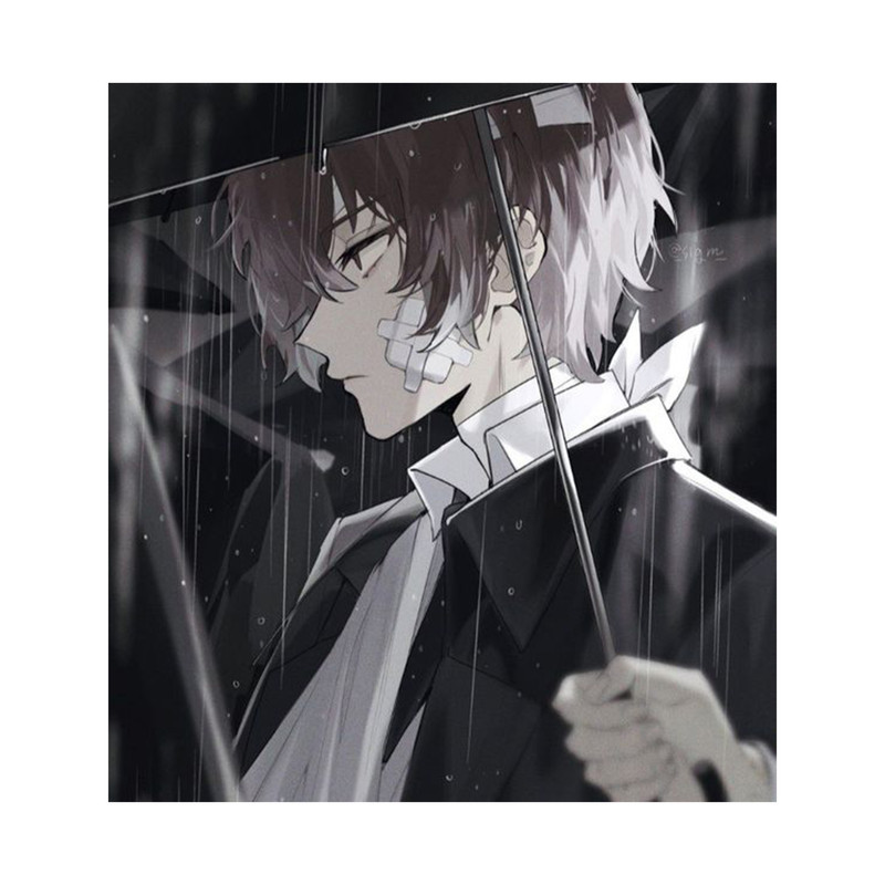 استیکر لپ تاپ و موبایل مدل انیمه طرح سگ‌های ولگرد بانگو اوسامو دازای Bungo Stray Dogs Osamu dazai کد 349