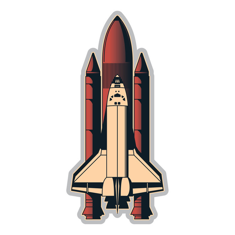 استیکر لپ تاپ کالامیکس طرح شاتل فضایی ناسا کد nasa shuttle