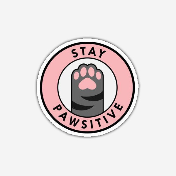 استیکر لپ تاپ و موبایل گوفی طرح پنجه گووربه مدل Positive 90